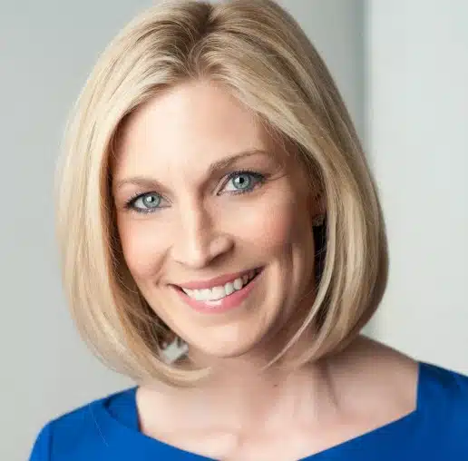 Headshot of TV presenter Sarah Hewson