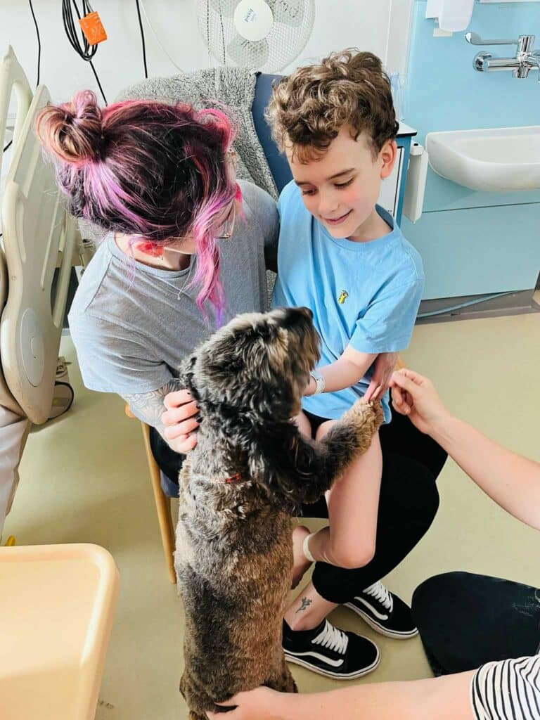Oliver Kirsty and their dog pre surget