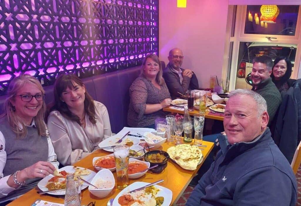 Curry and Quiz Night 2027 1 peope in The Parvin, Haxby, York, enjoying a curry and quiz night